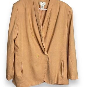 SGS Studio Blazer Jacket Women's 20 Tall Peachy Pink Business Casual VTG Pockets